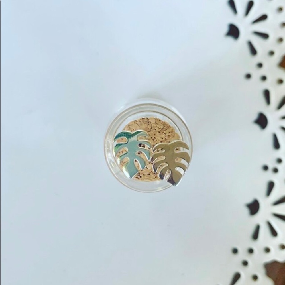 Palm Leaf Post Earrings